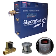 STEAMSPA Oasis 7.5 KW Bath Generator with Auto Drain in Brushed Nickel OA750BN-A